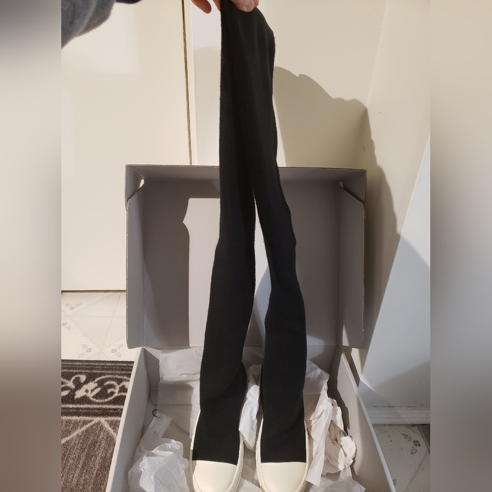 Rick Owens Drkshdw Over the Knee knit/fabric boots Size 35 (fits size 35.5)